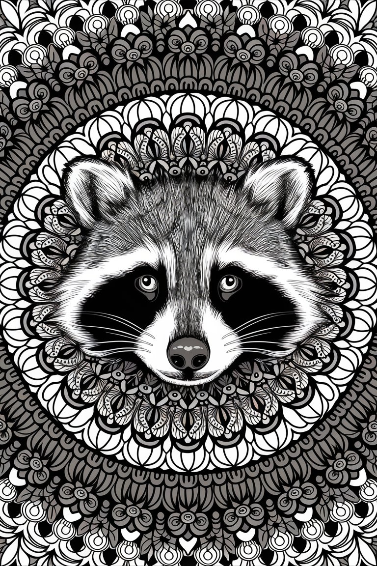 raccoon coloring pages printable