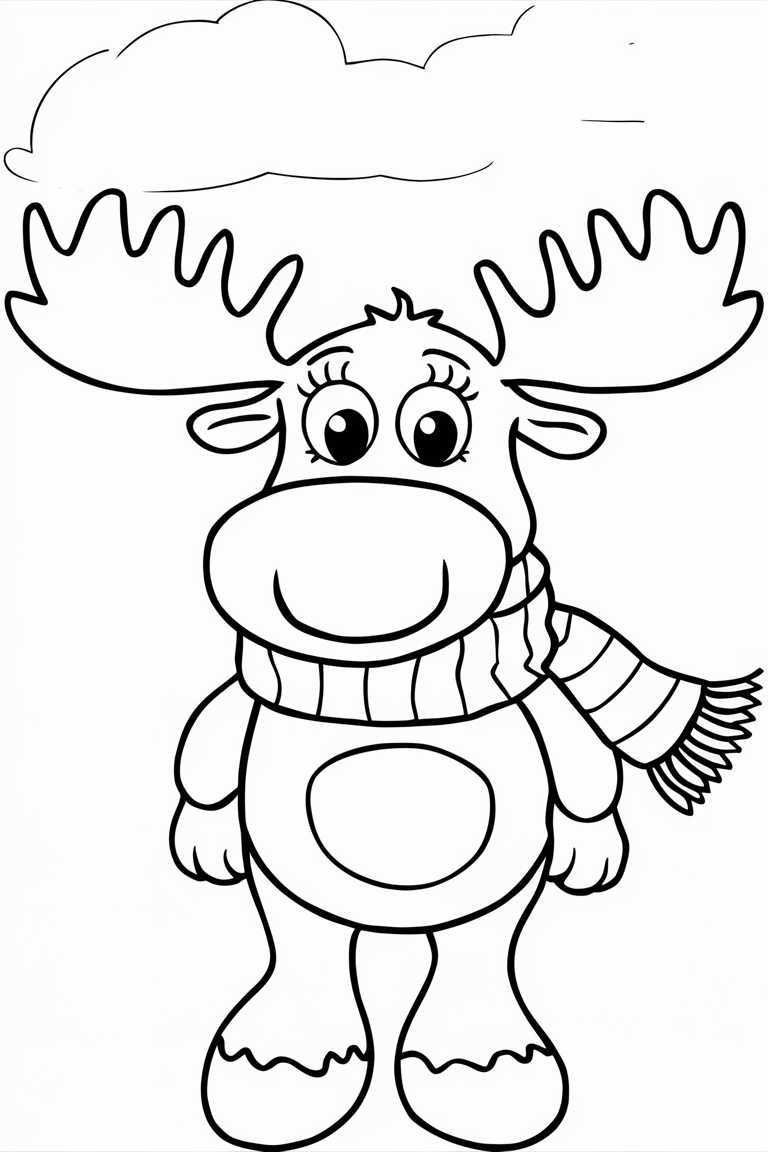 baby moose coloring pages