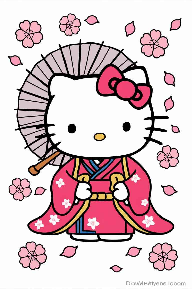hello kitty coloring pages all characters