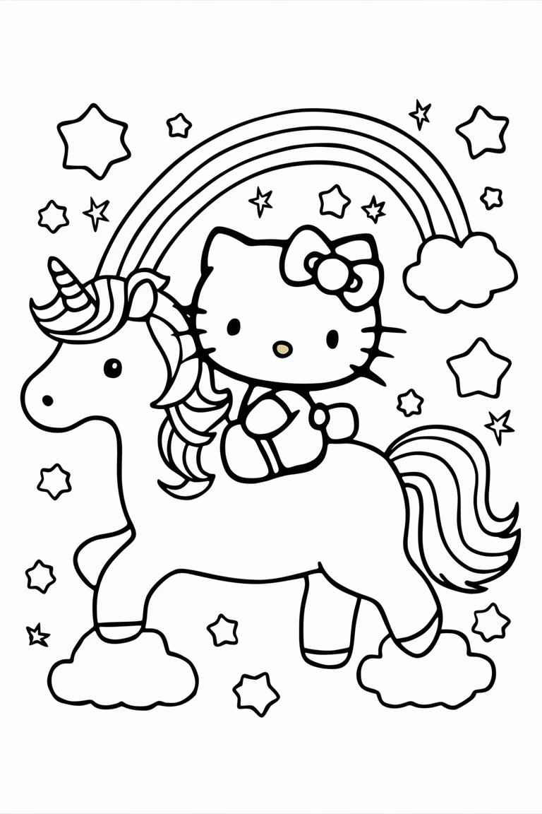 hello kitty coloring pages halloween