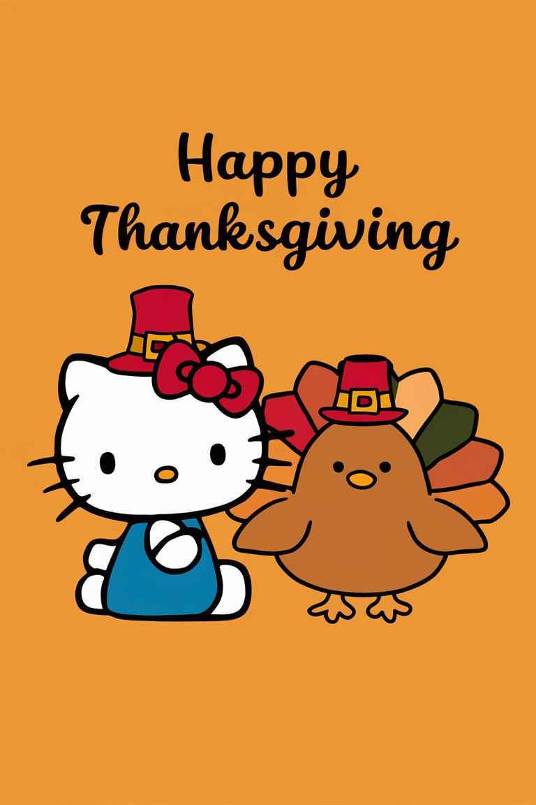 hello kitty thanksgiving coloring pages free