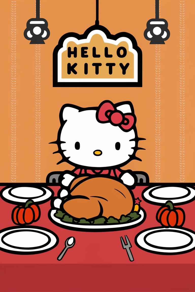 hello kitty thanksgiving coloring pages free