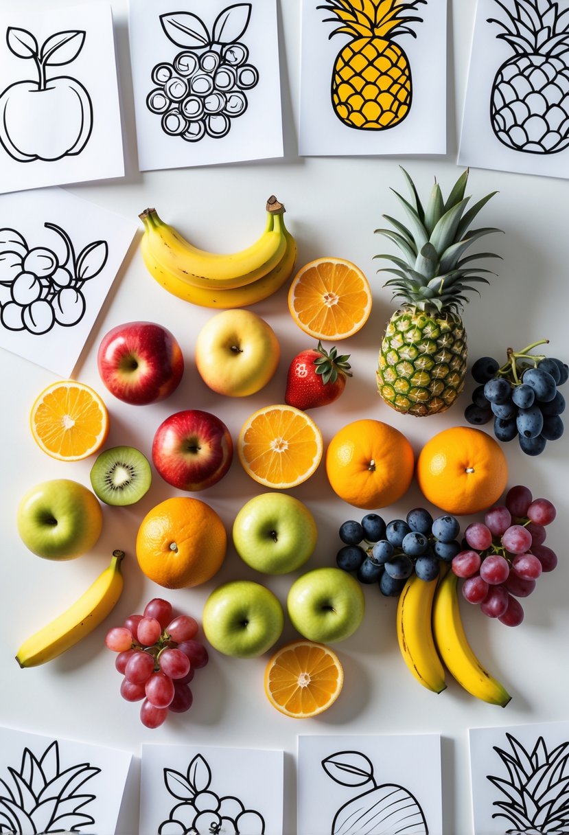 21+ Stunning Fruits Coloring Pages for Kids: Printable Fun & Healthy ...