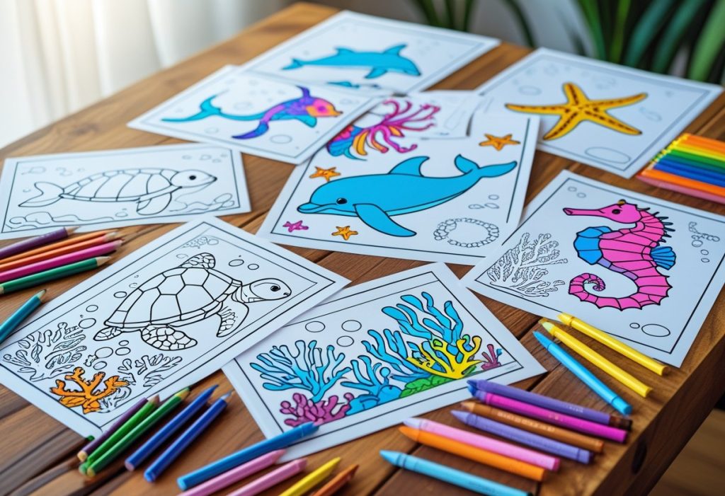 sea animal coloring pages for kids