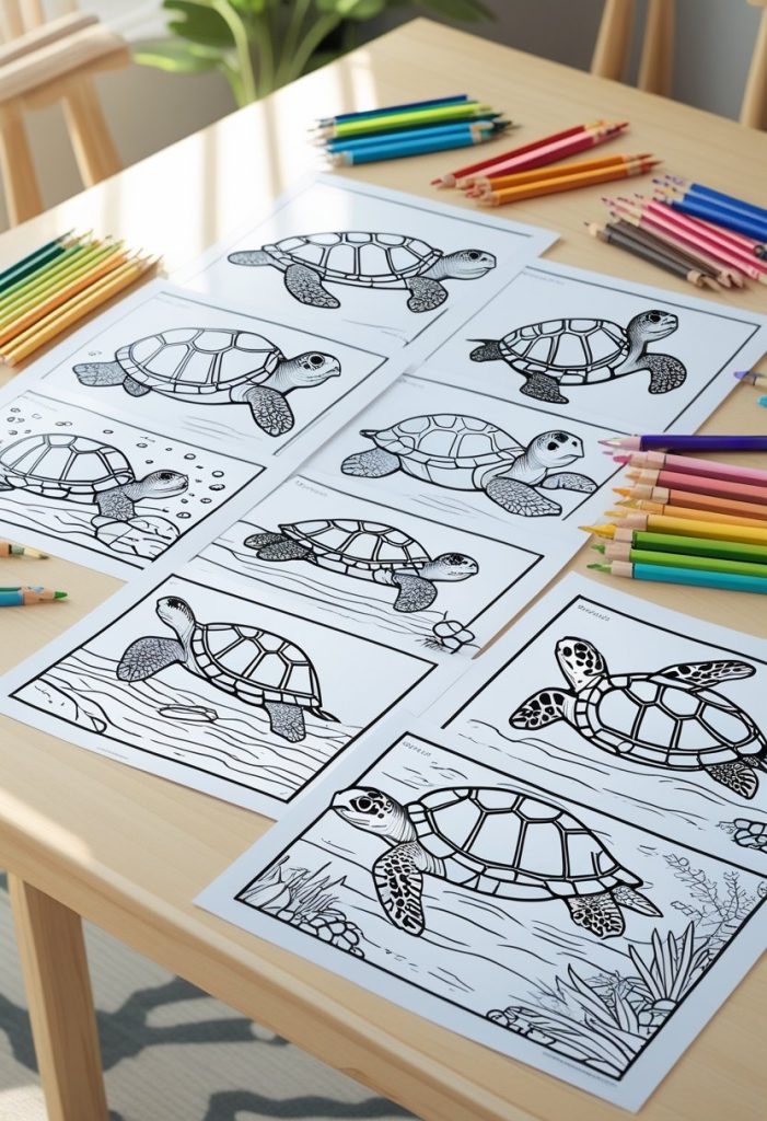 turtle coloring pages printable