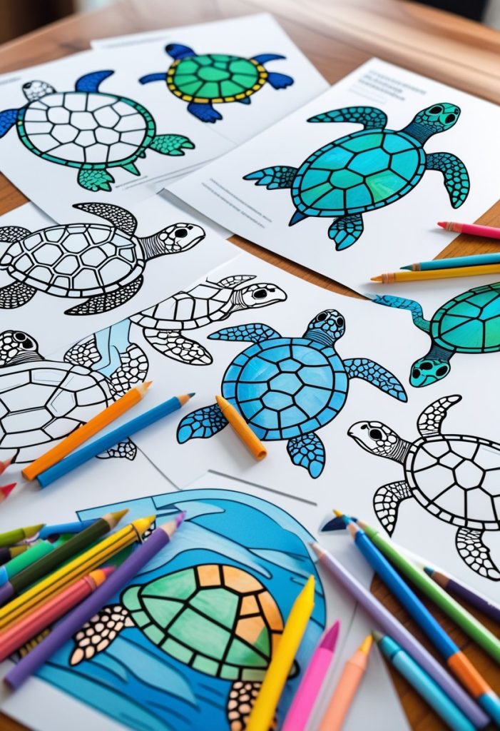 turtle coloring pages printable