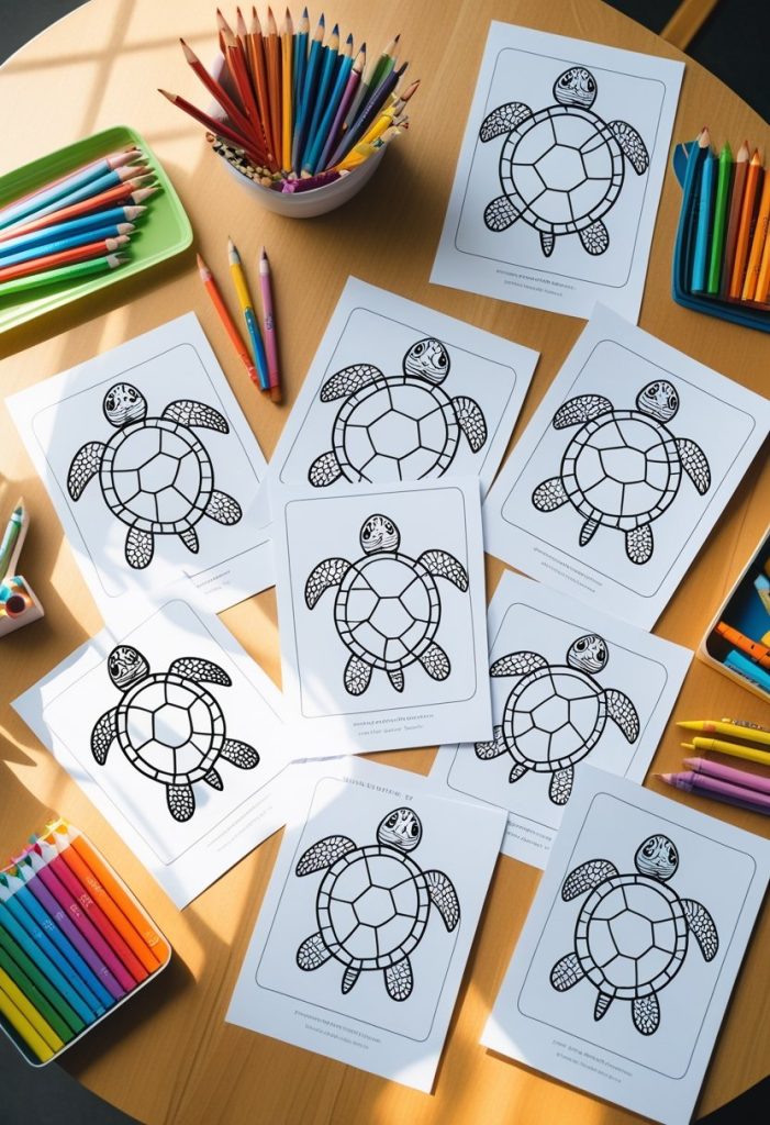 turtle coloring pages for adults