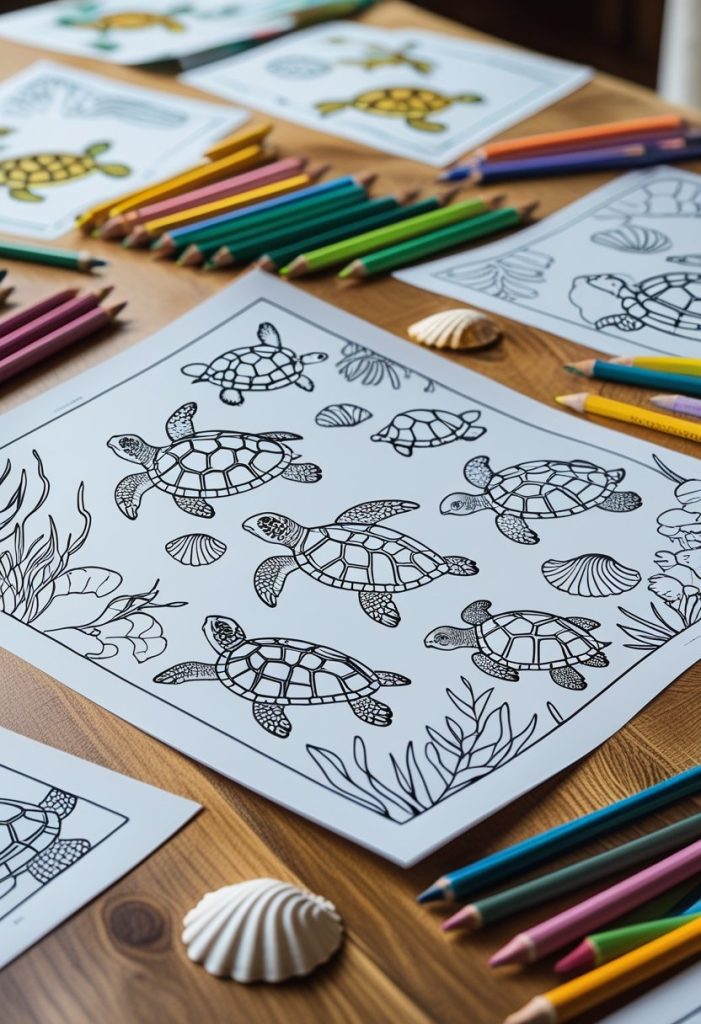turtle coloring pages for adults