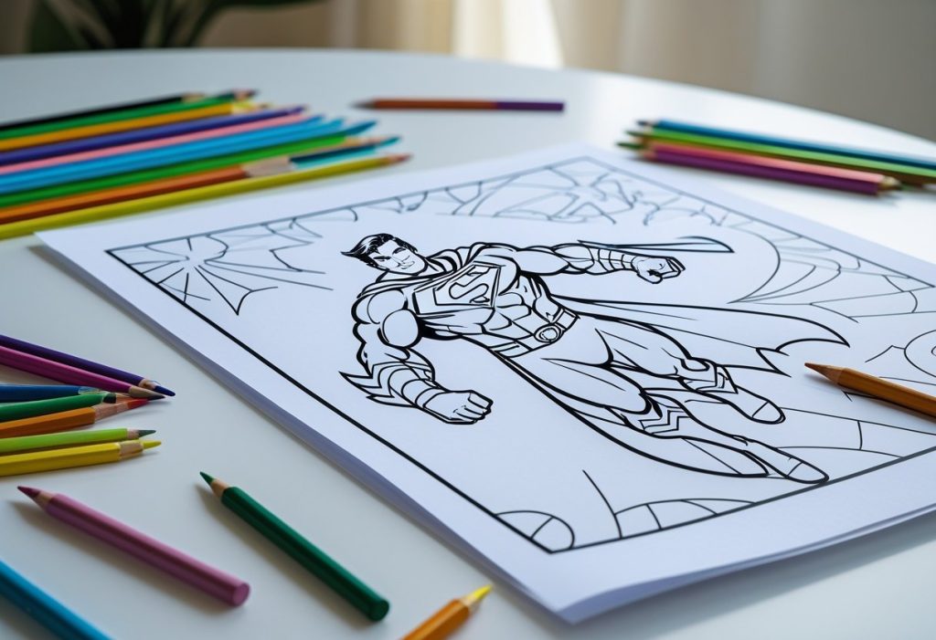 superman coloring pages for kids