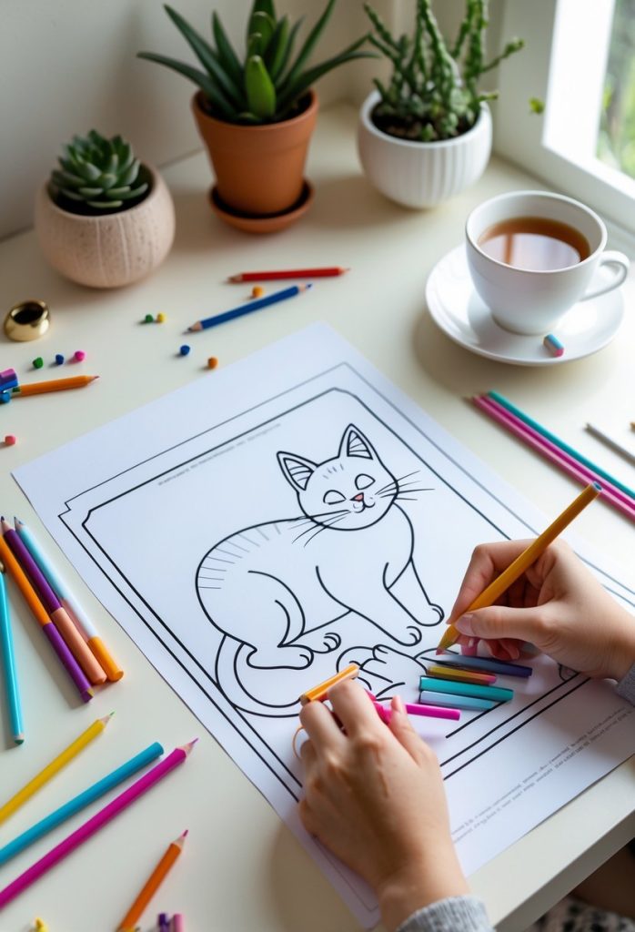 cat coloring pages printable