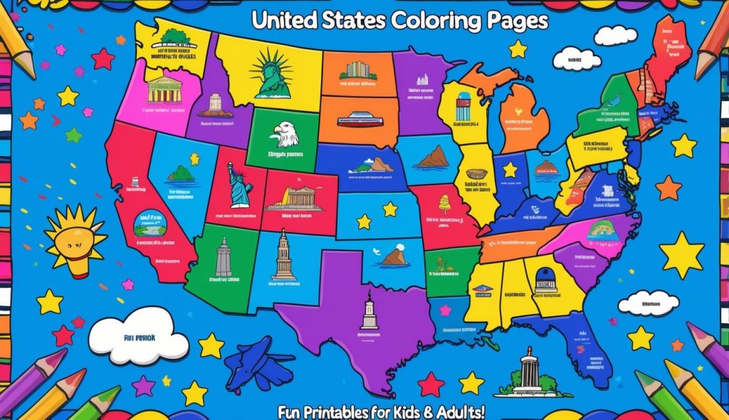 united states coloring pages