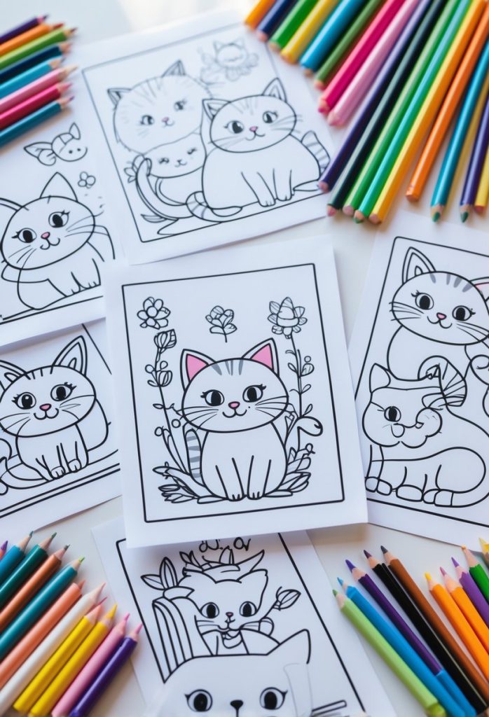 cat coloring pages free