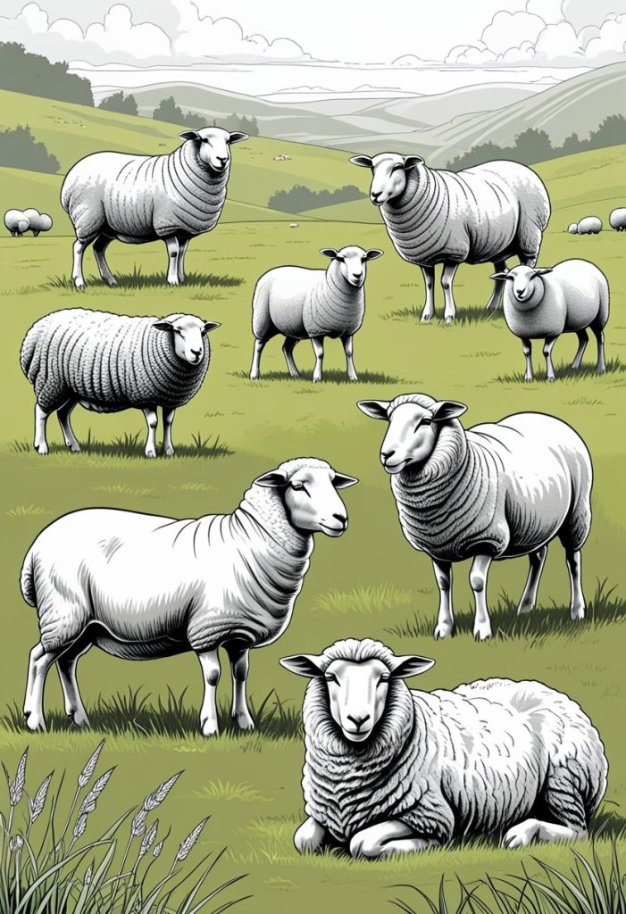 sheep coloring pages printable