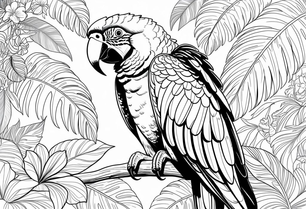 macaw coloring pages printable