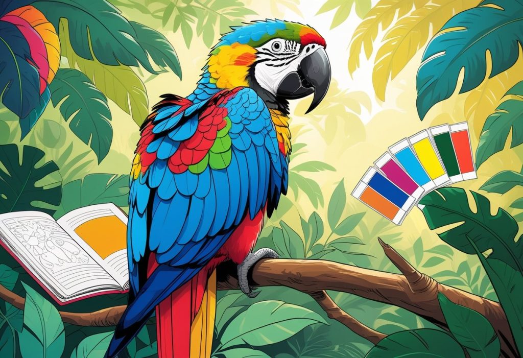 macaw coloring page free