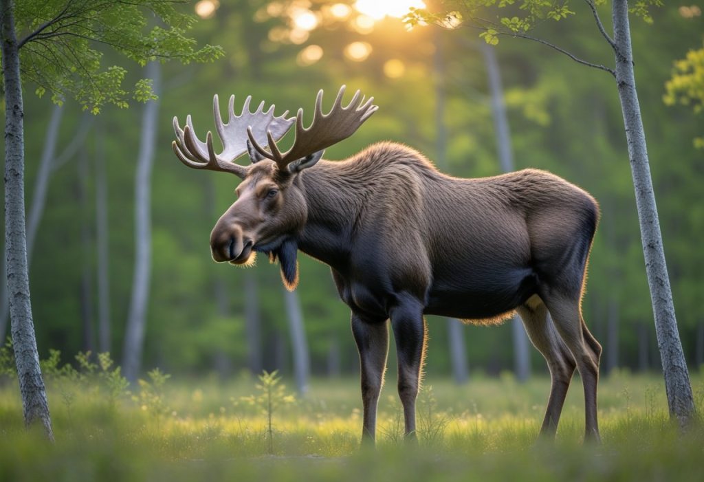 printable moose coloring page