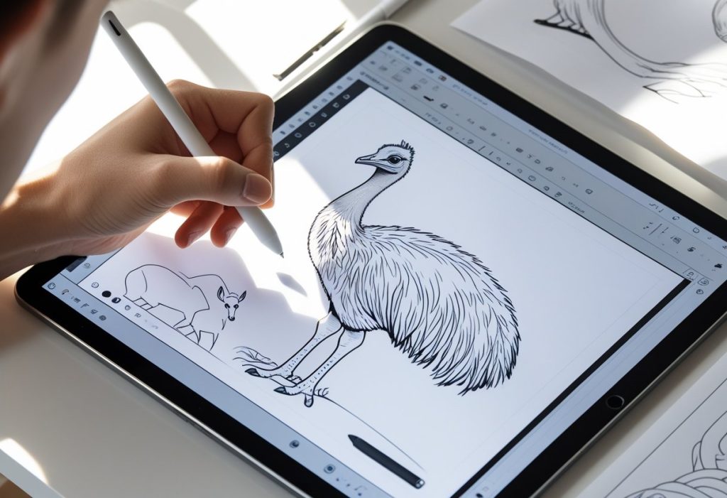 emu coloring pages pdf