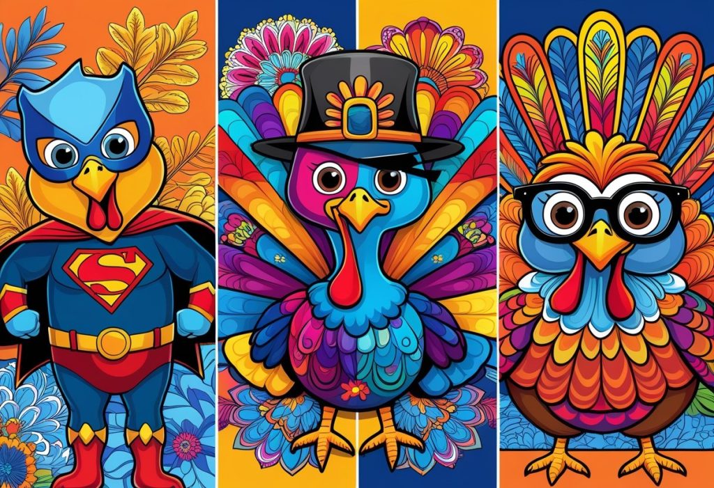 turkey coloring pages colored