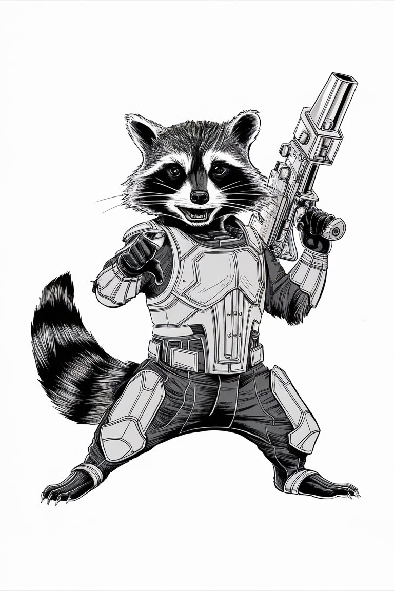 raccoon coloring pages for kids