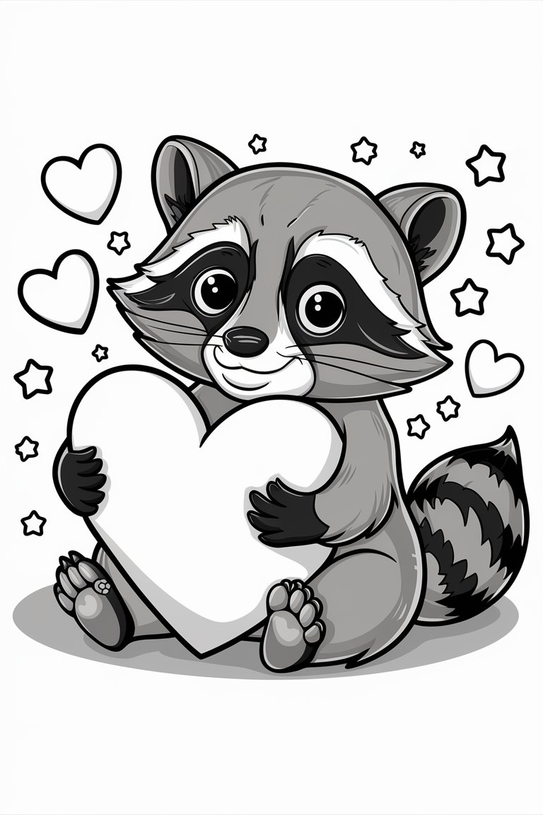 realistic raccoon coloring pages