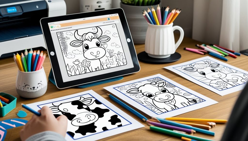 cow coloring pages free printable pdf