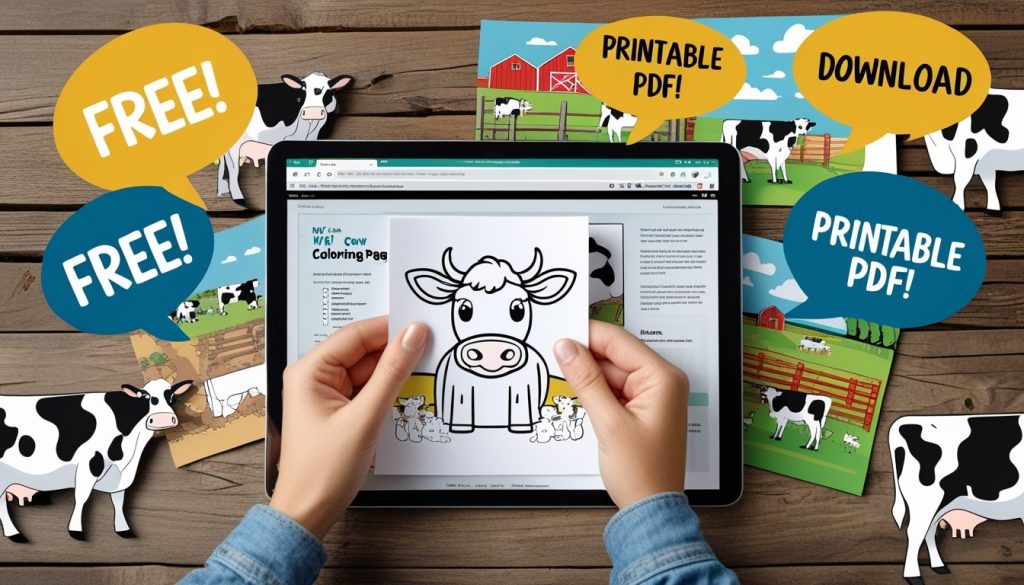 cow coloring pages for toddlers