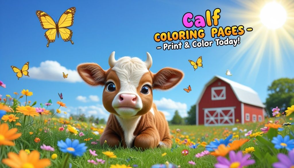 calf coloring pages 
