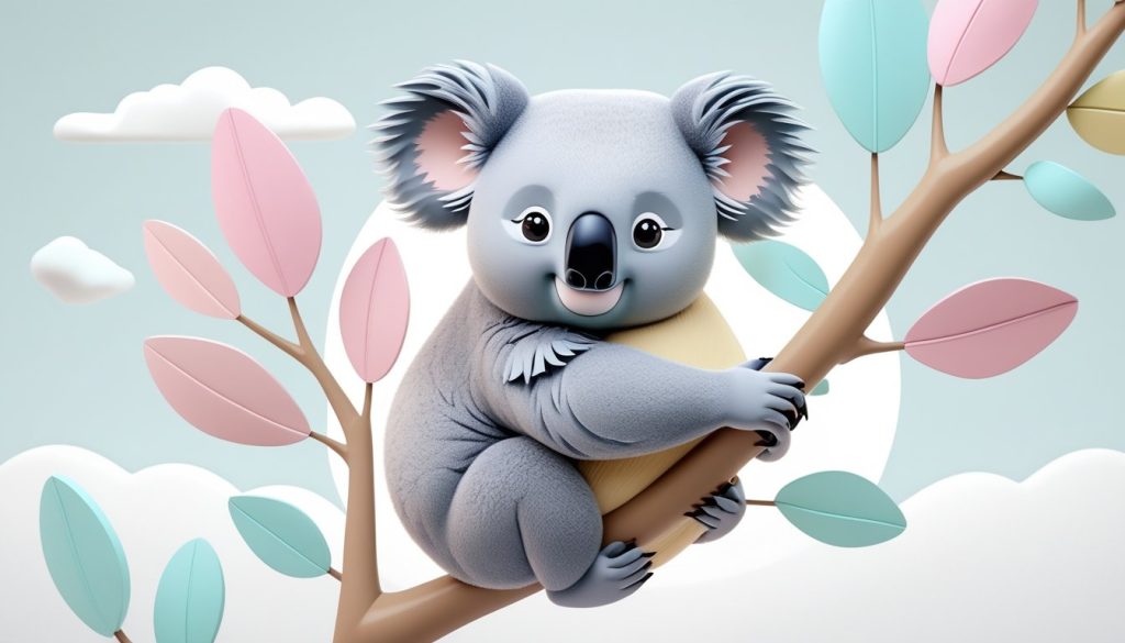 cute koala coloring pages