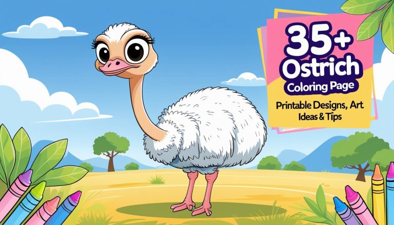 ostrich coloring page