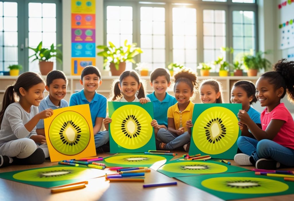 kiwi coloring page PDF