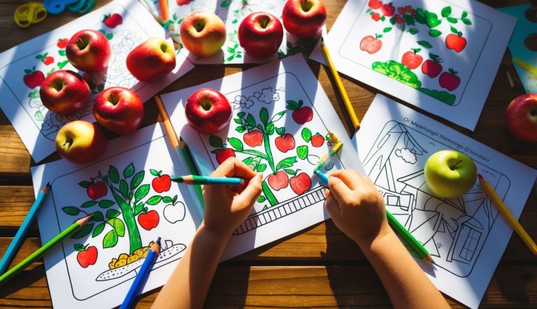 Free Apple Coloring Pages for Kids