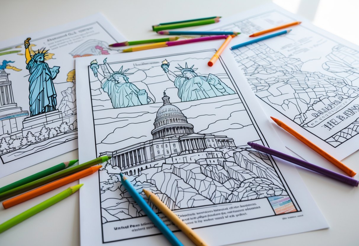 united states coloring pages free printable