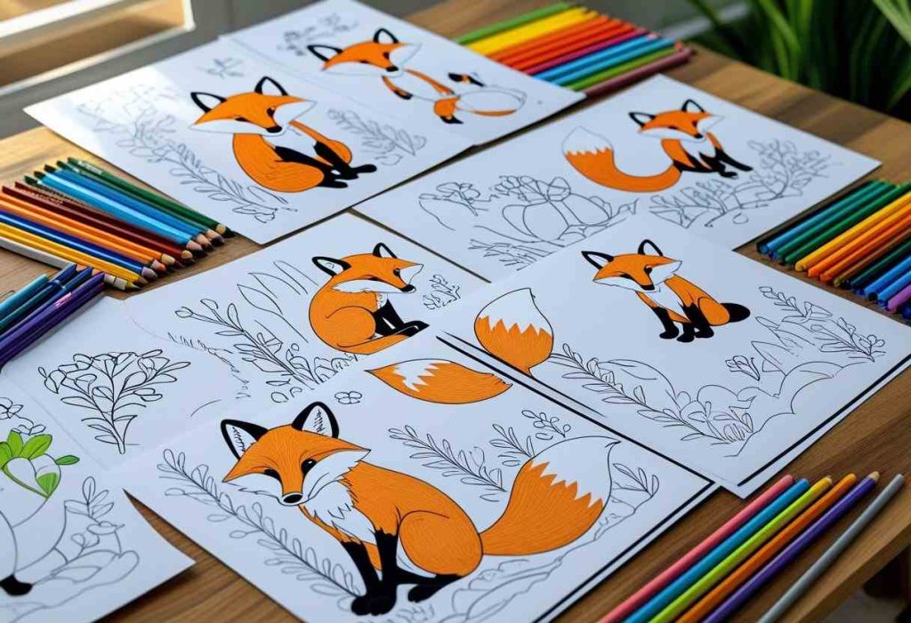 fox coloring pages