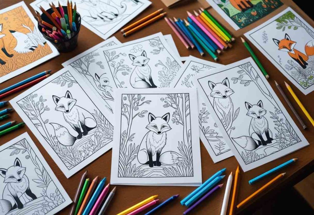 fox coloring pages