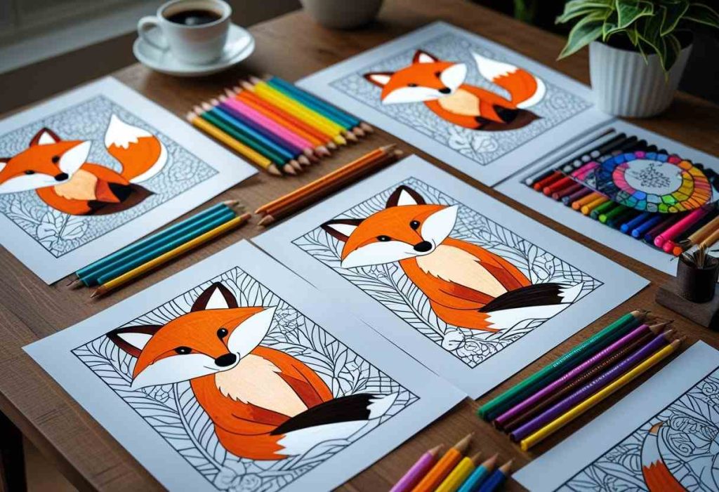 fox coloring pages
