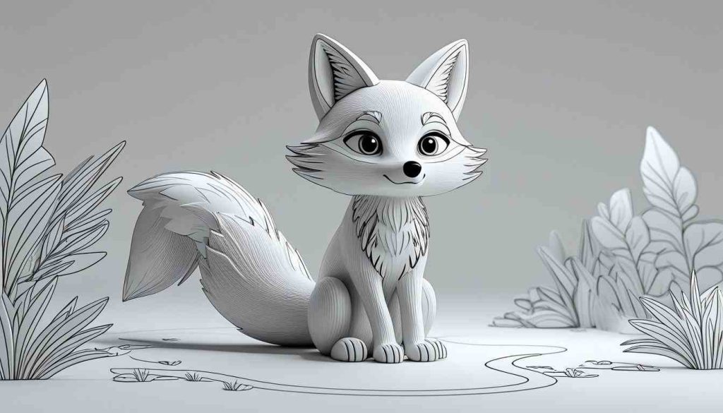 cute fox coloring pages