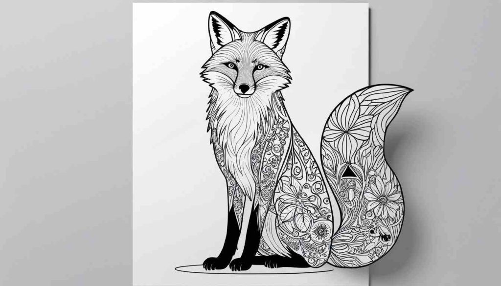 cute fox coloring pages