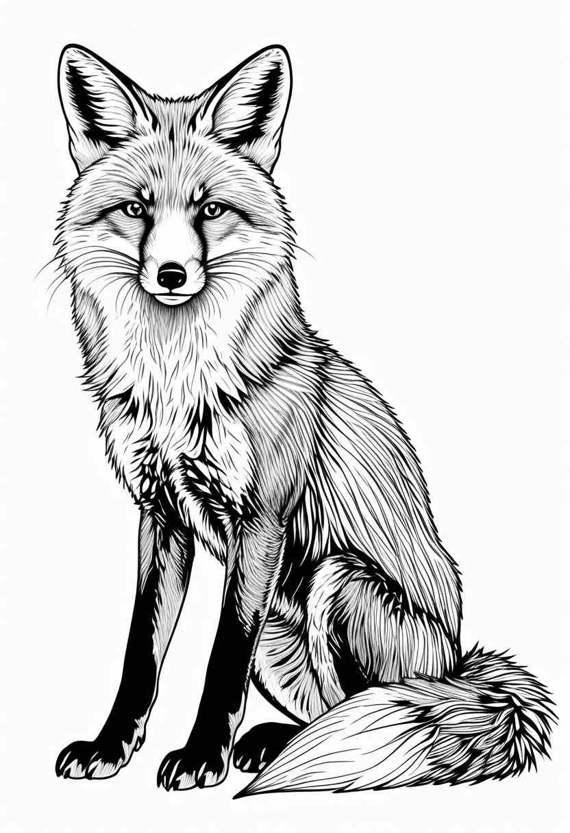 cute fox coloring pages