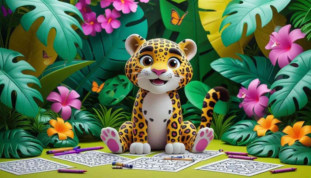 cute leopard coloring pages