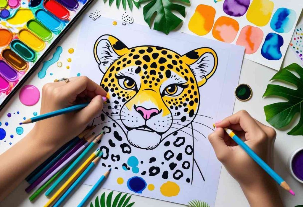 leopard coloring pages printable