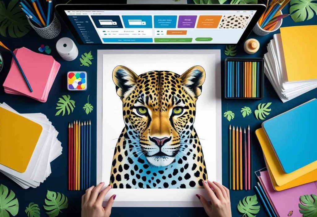free printable leopard coloring pages
