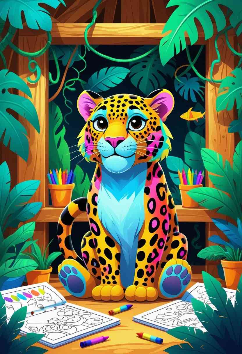 leopard coloring pages for kids