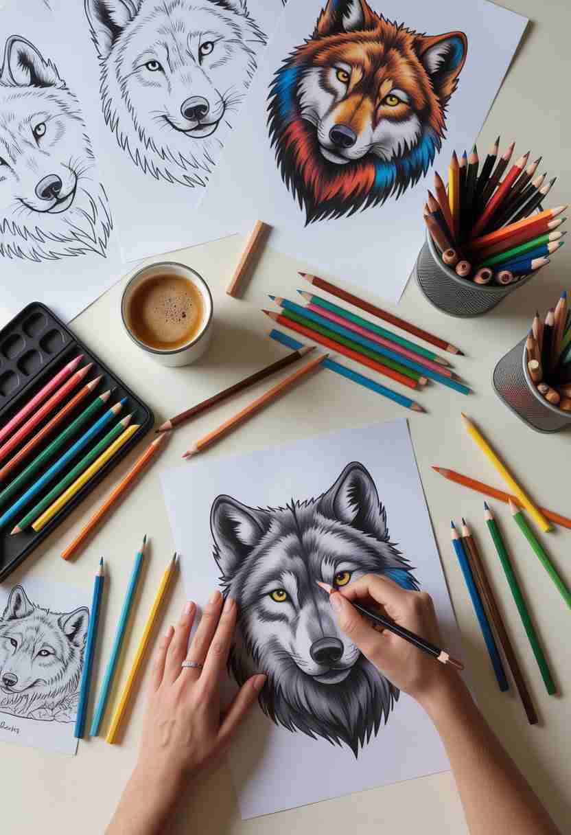 50+ Wolf Coloring Pages 🐺🌲 – Free Download Printables for Kids & Adults