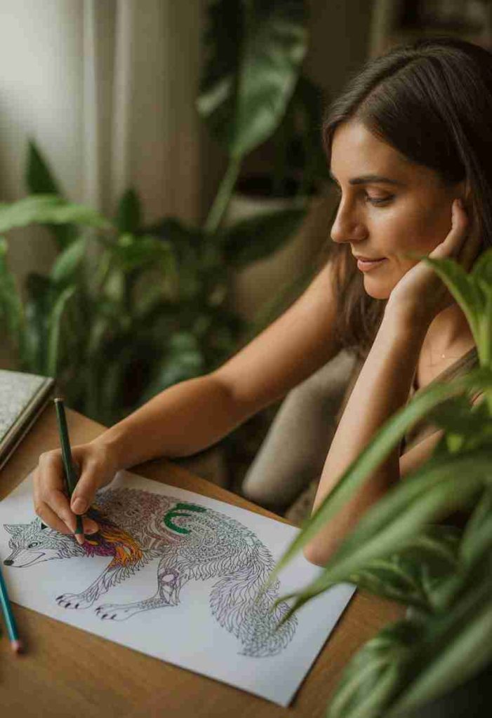 wolf coloring pages free