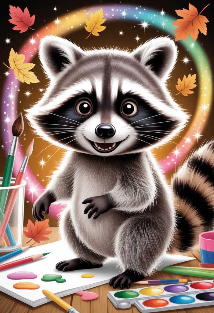 raccoon coloring pages printable