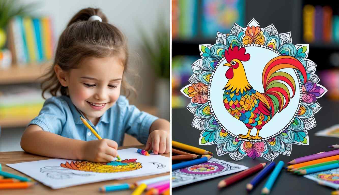 rooster coloring pages