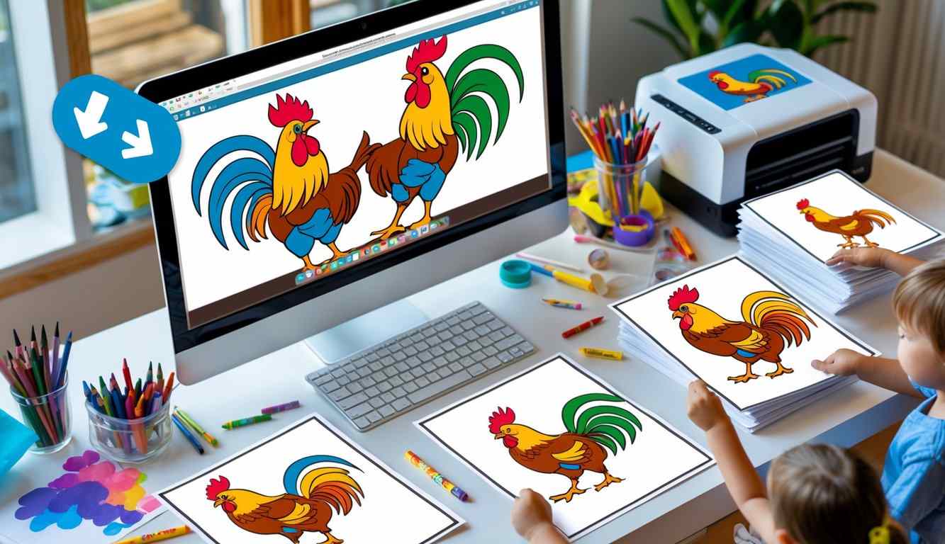 rooster coloring pages