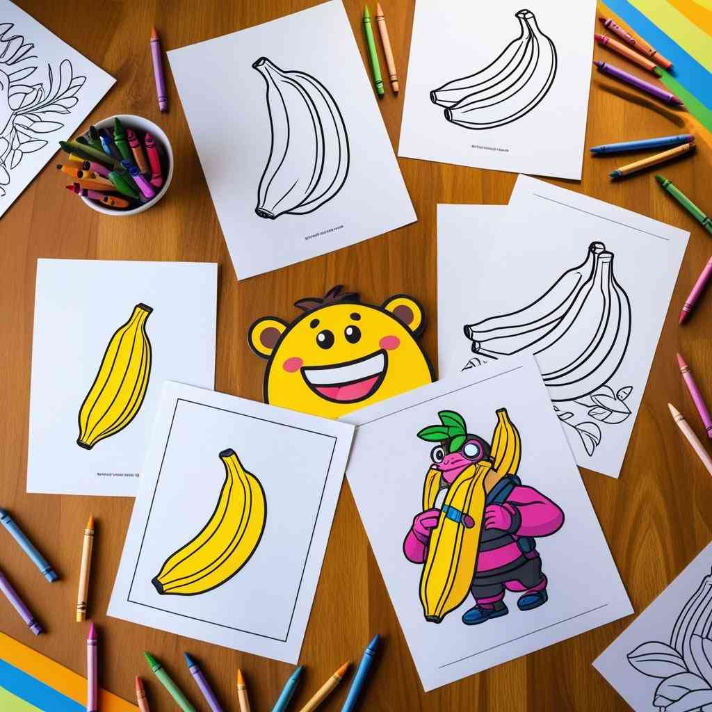 banana coloring pages