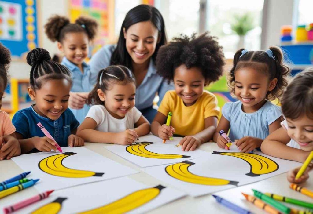 banana coloring pages printable