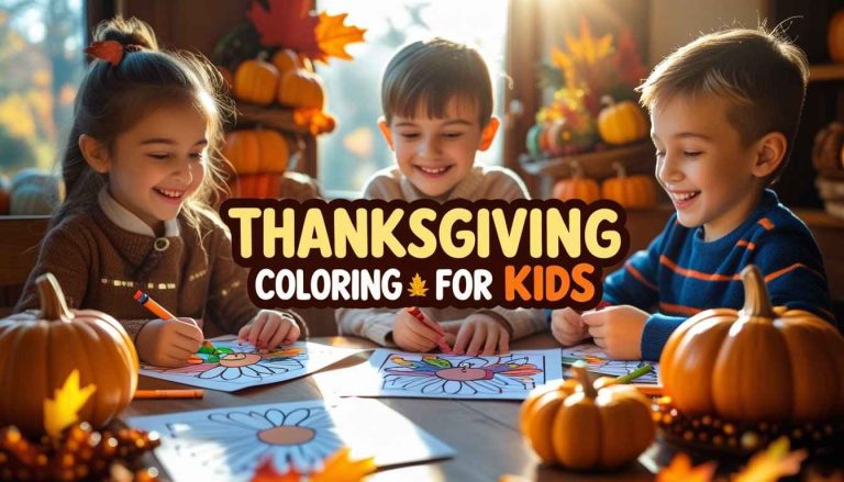 Thanksgiving Coloring Pages for Kids